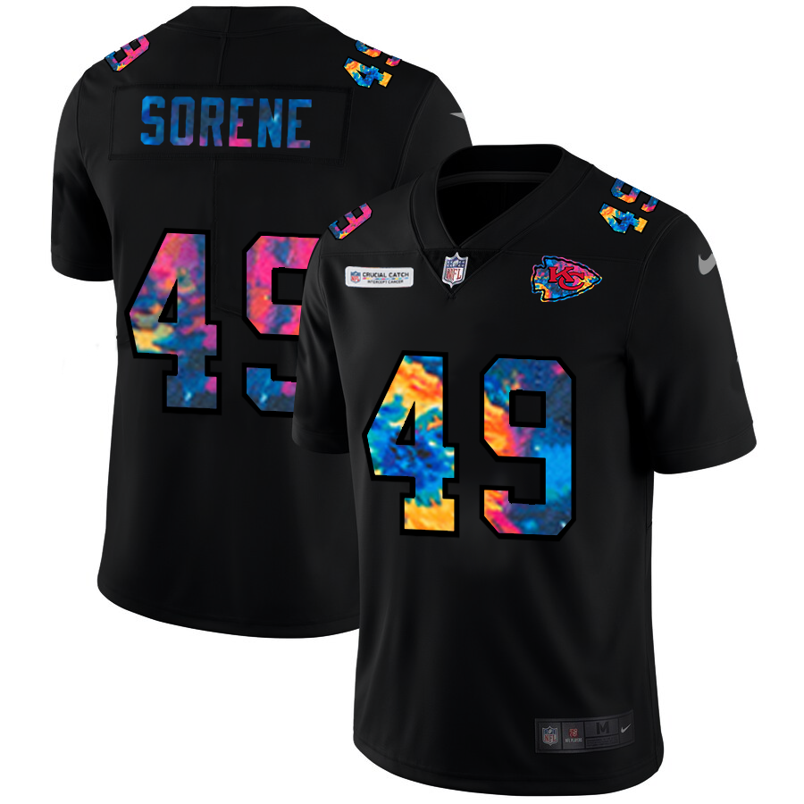 NFL Kansas City Chiefs #49 Daniel Sorensen Men Nike MultiColor Black 2020  Crucial Catch Vapor Untouchable Limited Jersey->kansas city chiefs->NFL Jersey